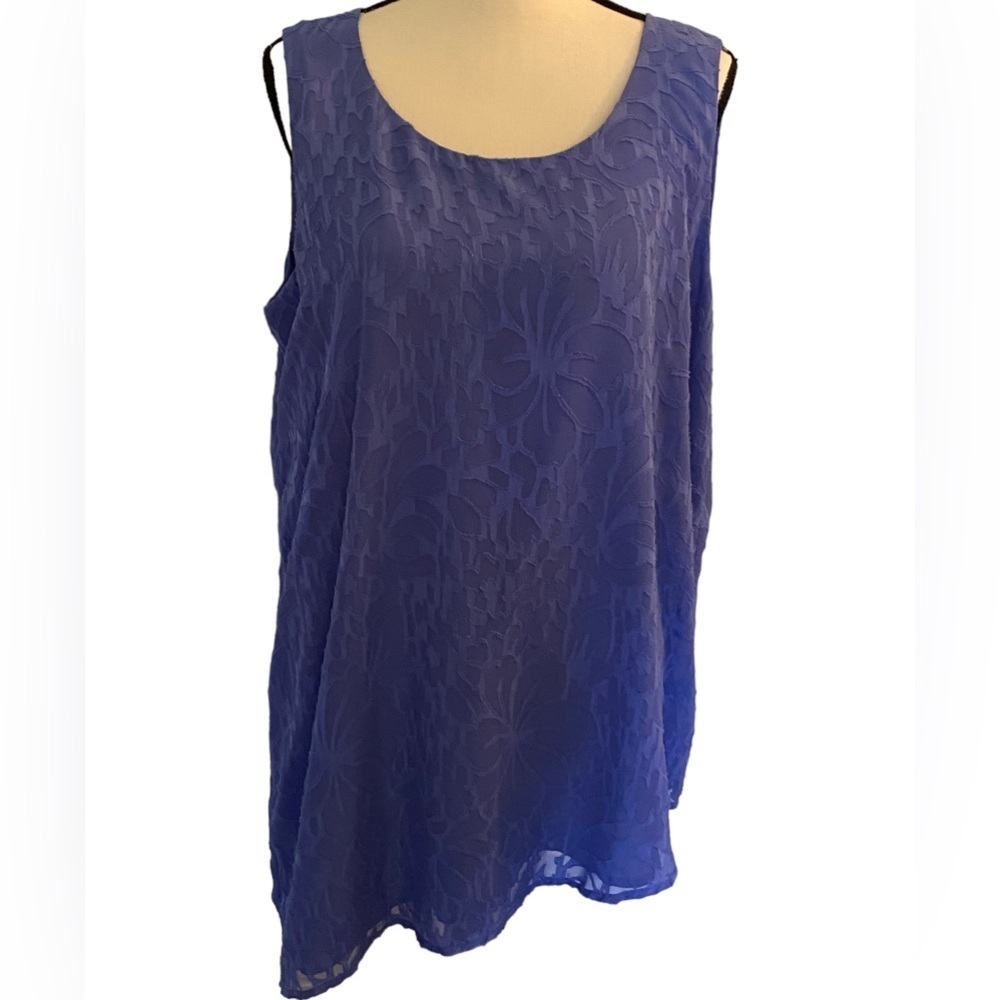 Dana Buchman size XL top blue lined